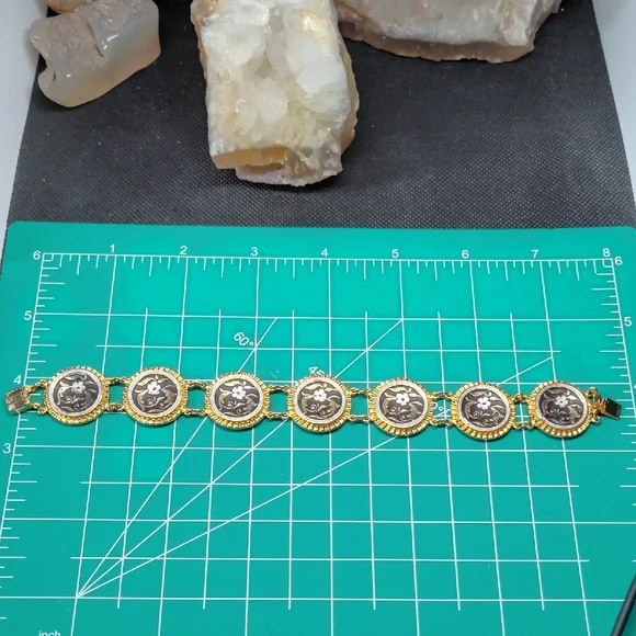 Vintage Toledo Damascene Link Bracelet - Picture 8 of 8